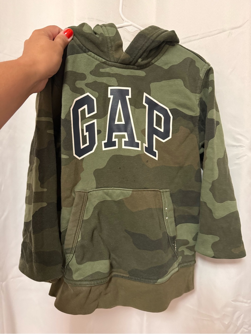 GAP Kids Camouflage Hoodie in Green
